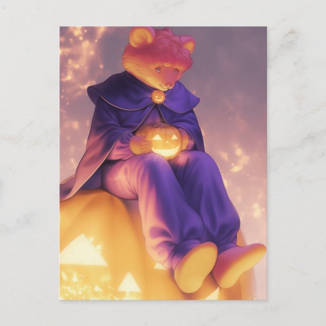 Halloween Bear Anthro Postkarte (Vorderseite)