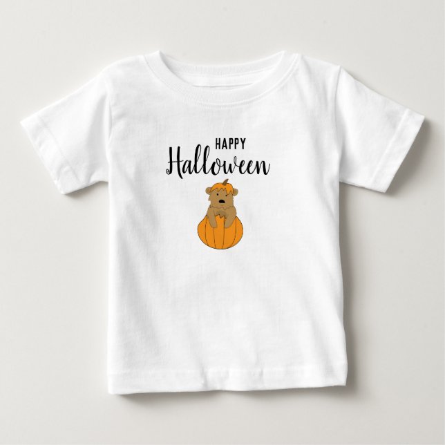 Halloween Bear Pumpkin Kid Baby T-shirt (Vorderseite)