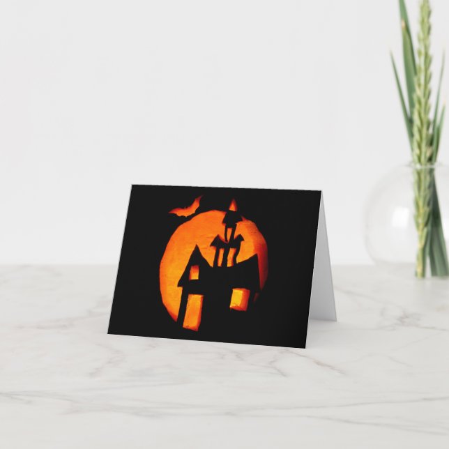 Halloween-Begrüßungskarte/Notenkarte 1 Karte (Vorderseite)