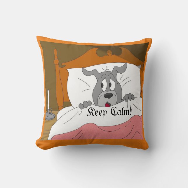 Halloween Behielt Calm von Sommer Hamilton Kissen (Vorderseite)
