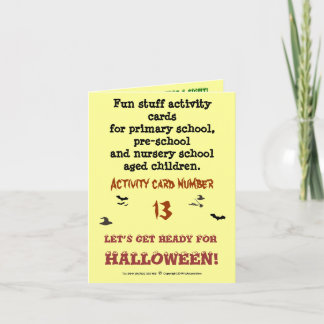 Halloween - Beispielnotizgröße Aktionskarte Karte