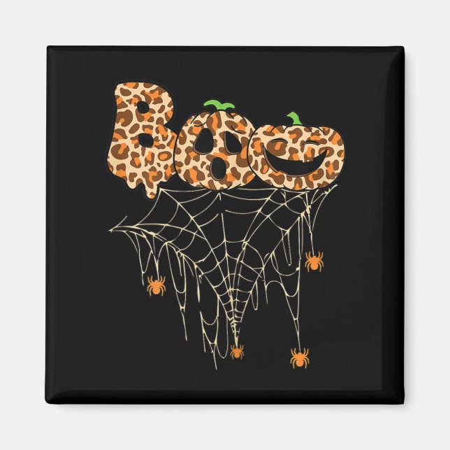 Halloween Bekleidung Spinnennetz Fall Pumpkin Chee Magnet (Vorne)