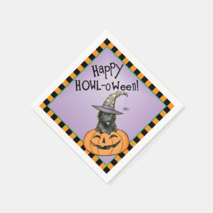 Halloween Belgium Sheepdog Serviette