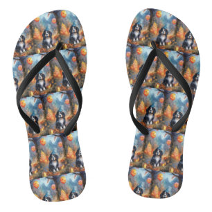 Halloween Berg mit Kürpen Beängstigend Flip Flops
