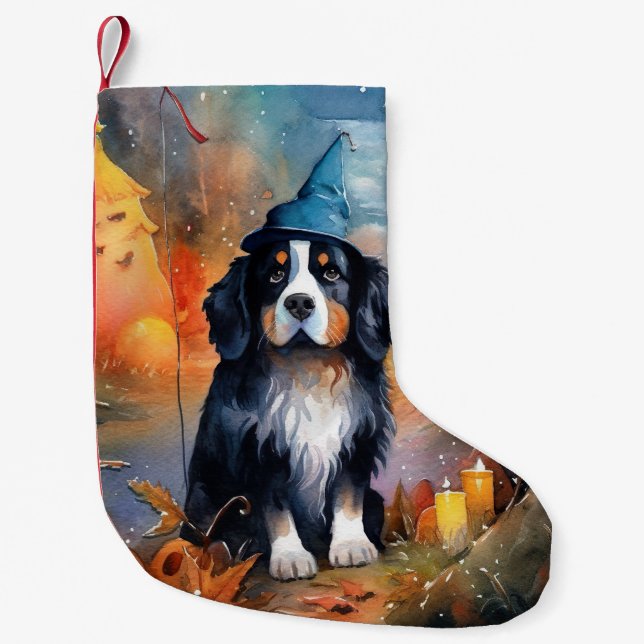 Halloween Berg mit Kürpen Beängstigend Kleiner Weihnachtsstrumpf (Vorderseite)