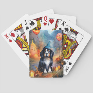 Halloween Berg mit Kürpen Beängstigend Spielkarten