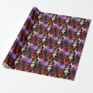 Halloween Berner Sennenhund Kürbisse Gruselig Geschenkpapier