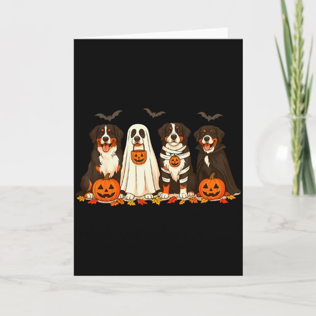 Halloween Bernese Mountain Dog Ghost Soky Bernese  Karte (Vorderseite)