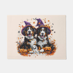 Halloween Bernese Mountain Hogs Hexenghost Fußmatte