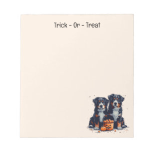 Halloween Bernese Mountain Hogs Pumpkin Notizblock
