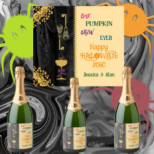Halloween Best Brew & Gold Glitzer Skulls