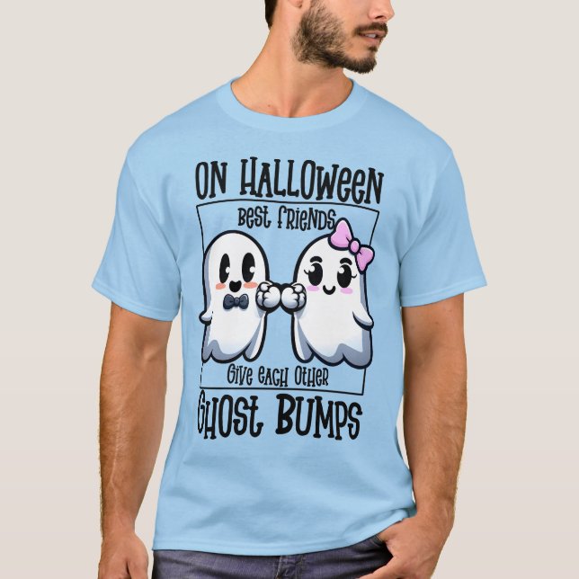 Halloween Best Friends Ghost Bump T-Shirt (Vorderseite)