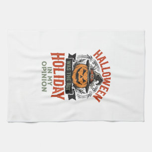 Halloween Bester Feiertag Vintage-Kürbis-Shirt-Des Geschirrtuch