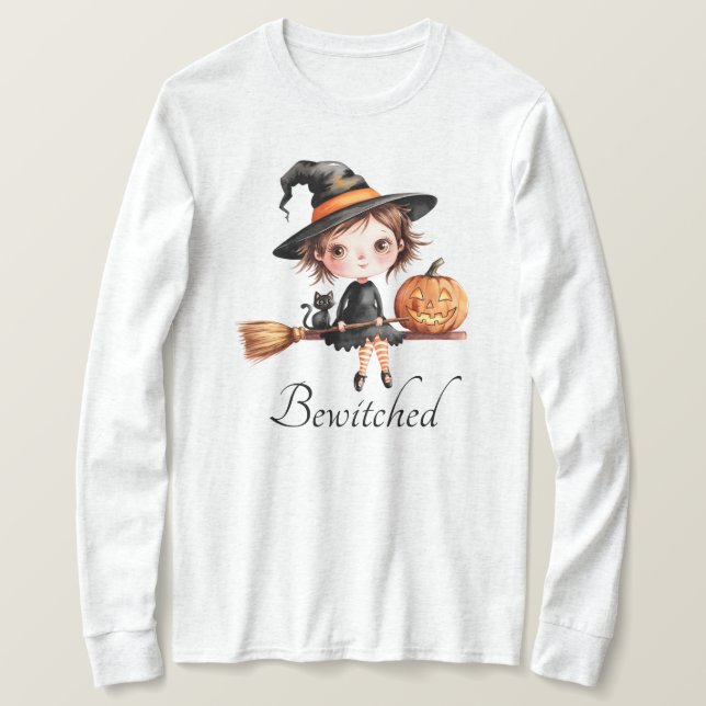 Halloween Bewitch Long Sleeve T - Shirt (Design vorne)