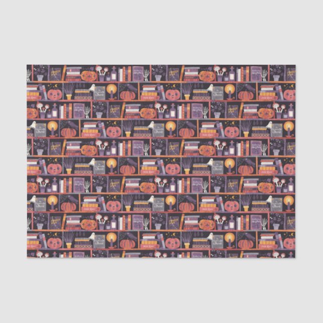 Halloween-Bibliothek Seidenpapier (Vorderseite)