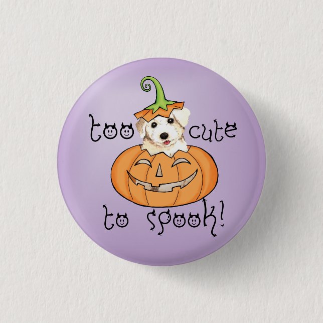 Halloween Bichon Button (Vorderseite)