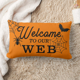 Halloween Bienvenue À Notre Oreiller Lame De Bois 