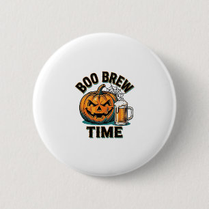 Halloween-Bier-Shirt Vintage-Kürbis-Party-T-Shirt_ Button
