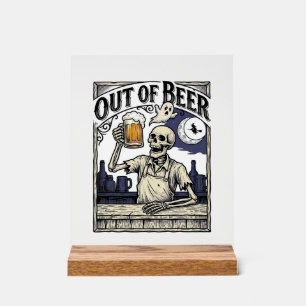 Halloween-Bier-Skelett Vintage-Party Acrylschild