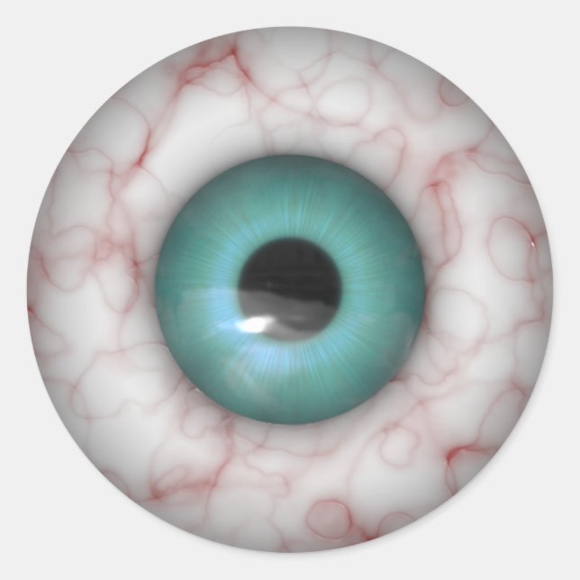 Halloween Big Eye Ball Runder Aufkleber (Vorderseite)