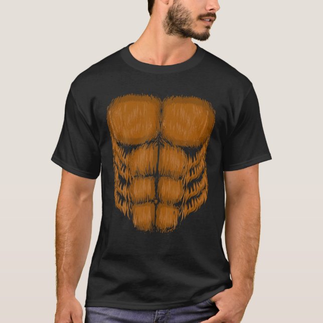 Halloween Bigfoot Brust Kostümcostume Shirt Sasqua (Vorderseite)