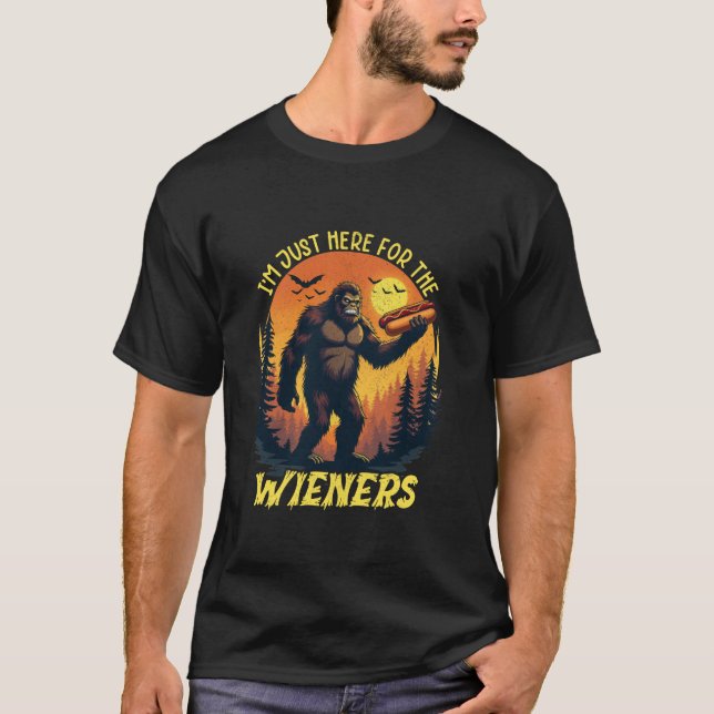 Halloween Bigfoot Sasquatch Ich bin nur hier für d T-Shirt (Vorderseite)