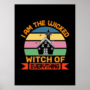 Halloween bin ich die Hexe von allem zum Geburtsta Poster