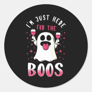 Halloween bin ich gerade hier für die Boos Runder Aufkleber