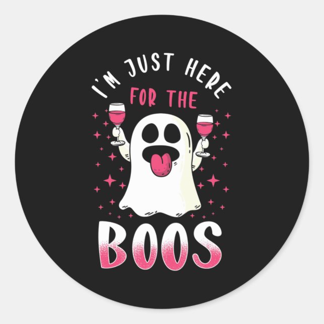 Halloween bin ich gerade hier für die Boos Runder Aufkleber (Vorderseite)
