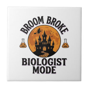 Halloween-Biologe-Shirt Vintage Gruselige Wissensc Fliese