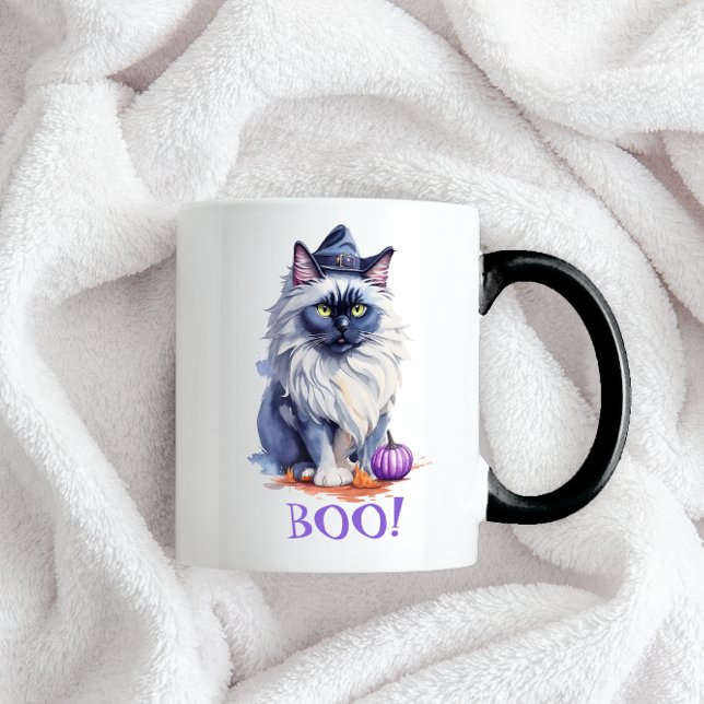 Halloween-Birmankatze mit Kürbis Tasse (Von Creator hochgeladen)