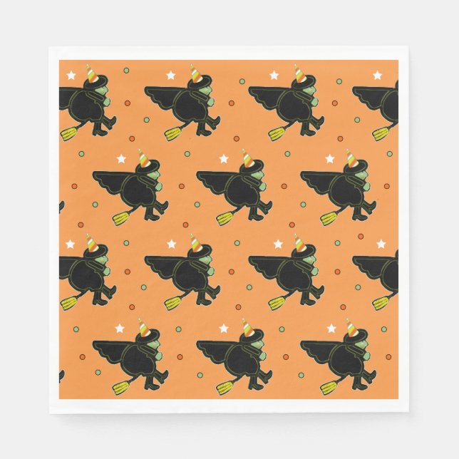 Halloween Birthday Party Serviette (Vorderseite)