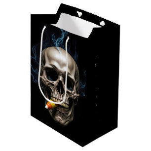 Halloween Birthday Rauchen Skull Biting Candy Mais Mittlere Geschenktüte