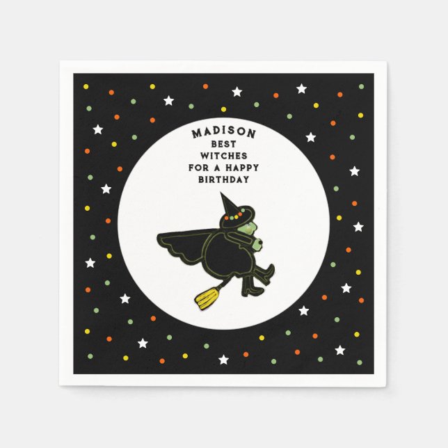Halloween Birthday Serviette (Vorderseite)