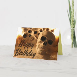 Halloween Birthday Skull Karte