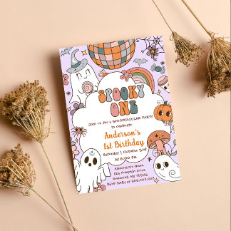 Halloween Birthday Spooky One Party Einladung