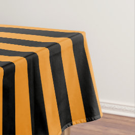 Halloween Black and Orange Wittling Stripes Gemust Tischdecke