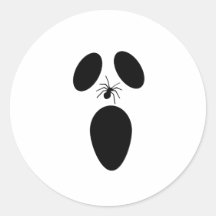Halloween Black and White Beängstigend Ghost Face