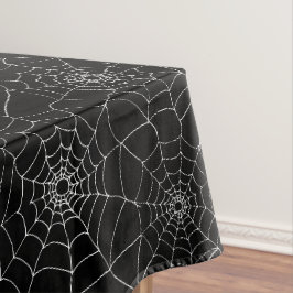 Halloween Black and White Spiders Webs Kobwebseite Tischdecke