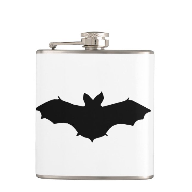 Halloween Black Bat Flask Flachmann (Vorderseite)