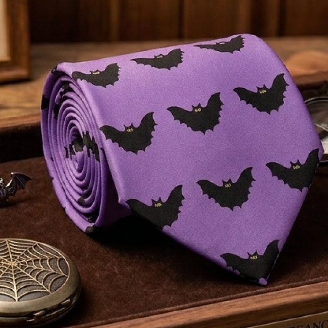 Halloween Black Bat Krawatte (Von Creator hochgeladen)
