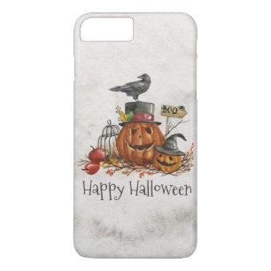 Halloween Black Bird und Pumpkins   Hülle