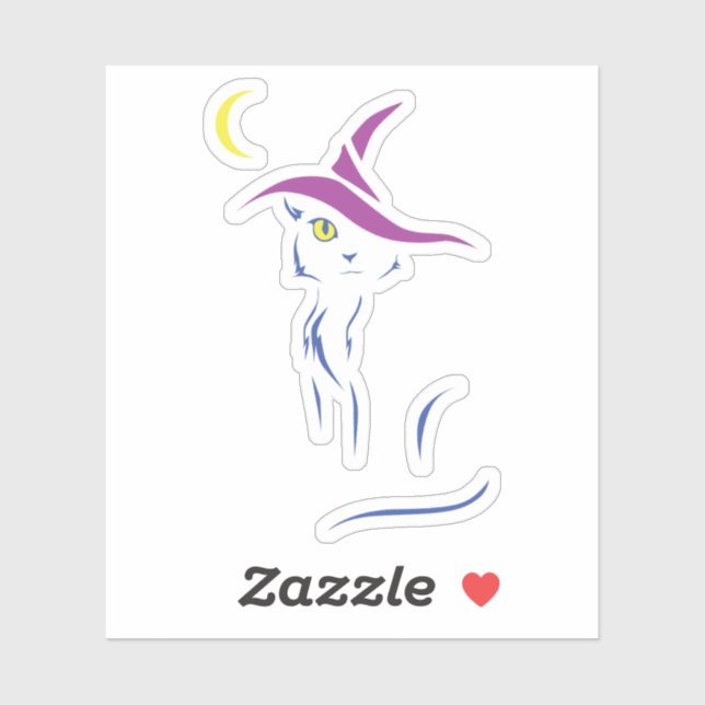 Halloween Black Cat Aufkleber (Blatt)