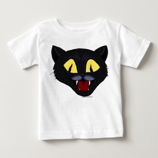 Halloween Black Cat  Baby T-shirt (Vorderseite)