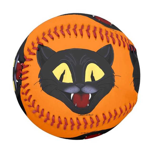 Halloween Black Cat Baseball (Rückseite Rechts)