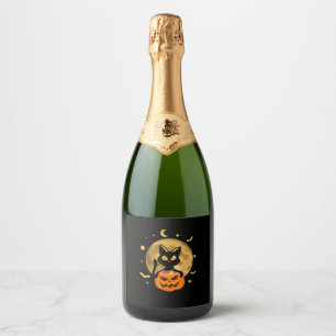 Halloween Black Cat Beängstigend Pumpkin Auf dem M