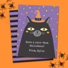 Halloween Black Cat Card
