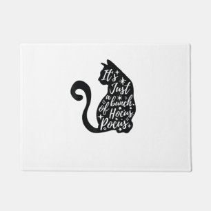 Halloween Black Cat Es ist nur ein Haufen Hokuspok Fußmatte