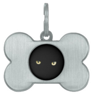 Halloween Black Cat Eyes Pet Tag Tiermarke
