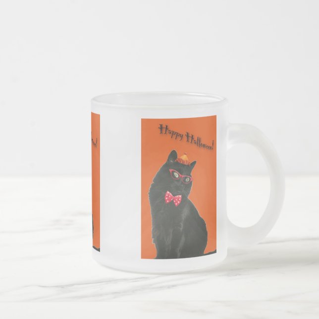 Halloween Black Cat Glass Tasse Varieté Set (Rechts)